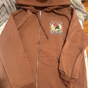Brown Wild & Free Hoodie